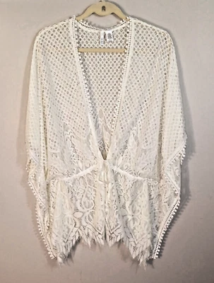 Kaktus Playa Natación Malla Cubrir Shaw Kimono Crema Grande XL Foto 1 de 4