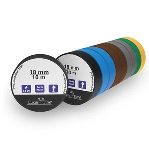 Juego de 10 cintas aislantes PVC 11m x 18mm cinta eléctrica cable PVC coche tiempo de lujo - Imagen 1 de 7