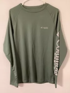 Columbia PFG long-sleeved shirt, size small, olive green, polyester - Picture 1 of 3