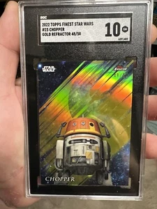 2018 Topps Star Wars Finest Gold Refractor Parallel /50 Chopper Rebels SGC 10! - Picture 1 of 1