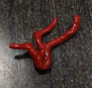 Rare Quality-100% Natural Italian Red Coral Gemstone Loose Branch Shiny Polished - Picture 1 of 12