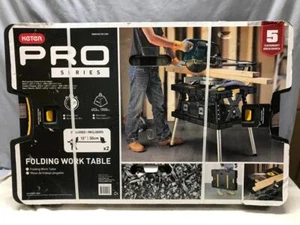 KETER Pro Series Heavy-Duty FOLDING WORK TABLE 1000 lb. Capacity w/ 2 Clamps - Picture 1 of 4