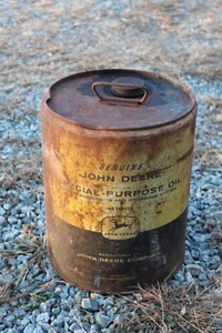 Antique John Deere Oil Can 5 Gallon Genuine John Deere Special Purpose Oil EMPTY - Picture 1 of 15