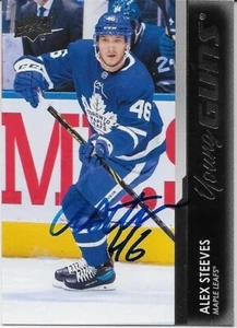 Autographed 2021-22 UD Toronto Maple Leafs Young Guns Alex Steeves Rookie Card - Picture 1 of 2