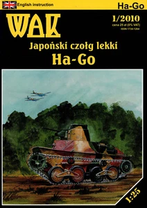 Tipo 95 Ha-Go carro armato leggero giapponese seconda guerra mondiale WAK 1/2010 modello cartaceo 1:25 NUOVO! - Foto 1 di 1