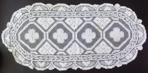  Hermosos Doilies de Encaje Anudados Vintage Hechos a Mano Crochet Blanco - Imagen 1 de 4