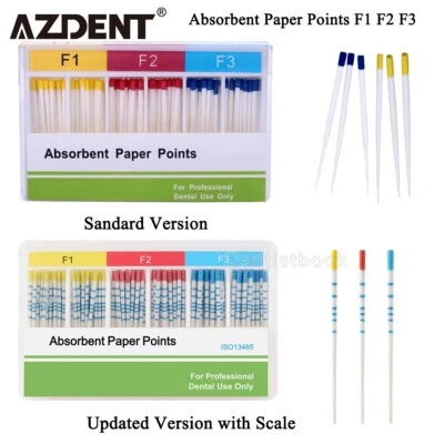 AZDENT Dental Endo Absorbent Paper Points  F1F2F3 Mixed With Scale Root Cleaning - Image 1 of 4