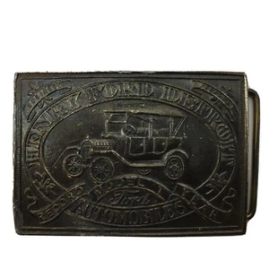 Henry Ford Model T Gürtelschnalle Detroit Automobiles RARE Solid Metal Buckle - Bild 1 von 5