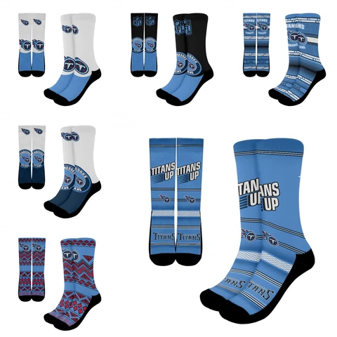 Tennessee Titans Unisex Crew Socks Sports Socks Above Ankle One Pair Fans Gift Cover