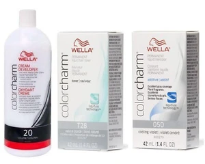 Wella Color Charm Permanent Toner - T28 & T50 with CC Creme 20 Volume Developer - Picture 1 of 1