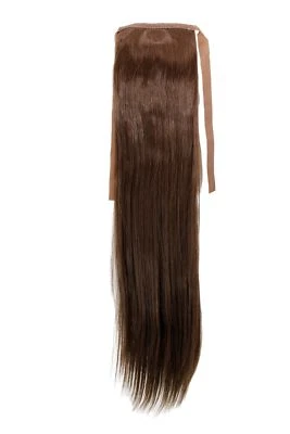 Haarteil ZOPF Hell-Braun glatt 45cm YZF-TS18-8 Band Klammer Haarverlängerung - Bild 1 von 2