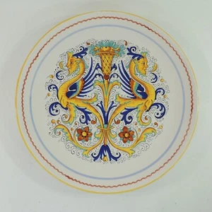 Italian Deruta Raffaellesco Dual Dragon Huge 15 1/4" Round Serving Platter - Picture 1 of 8