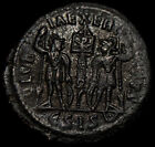 Ancient Roman Coin Constans Chi-Rho Christogram Banner & Two Soldiers ~ AE3-18mm