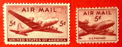US Sc#C32-C33 1948 Four Motored Transport Mint NH OG XF (23-53) - Image 1 of 3
