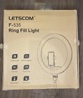 LETSCOM 18 inch selfie Ring light with stand and phone holder, Dimmable led