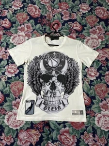 Camiseta Philipp Plein Edición Limitada Calavera Talla S Desteñida Crashed Color Envejecido - Imagen 1 de 22