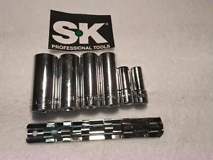 S-K 6pc 3/8" DRIVE SAE DEEP SOCKET SET SPLINE - Picture 1 of 7