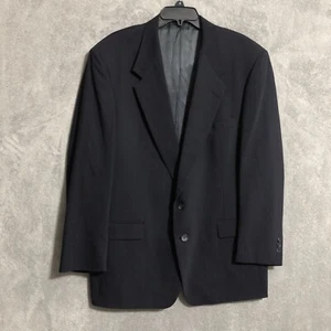 Vintage Nino Cerruti Rue Royale Blazer Blue Soft Wool Sport Coat 44R Pinstripe - Picture 1 of 13