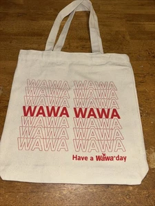 Bolso de Mano Wawa Swan Logo Reutilizable Lona Swag Merch Comida Rápida Nuevo sin Etiquetas Beige - Imagen 1 de 11