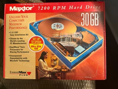 NEW SEALED Maxtor DiamondMax Plus 30GB 3.5" Hard Drive Kit 7200RPM Ultra ATA/100 - Image 1 of 4