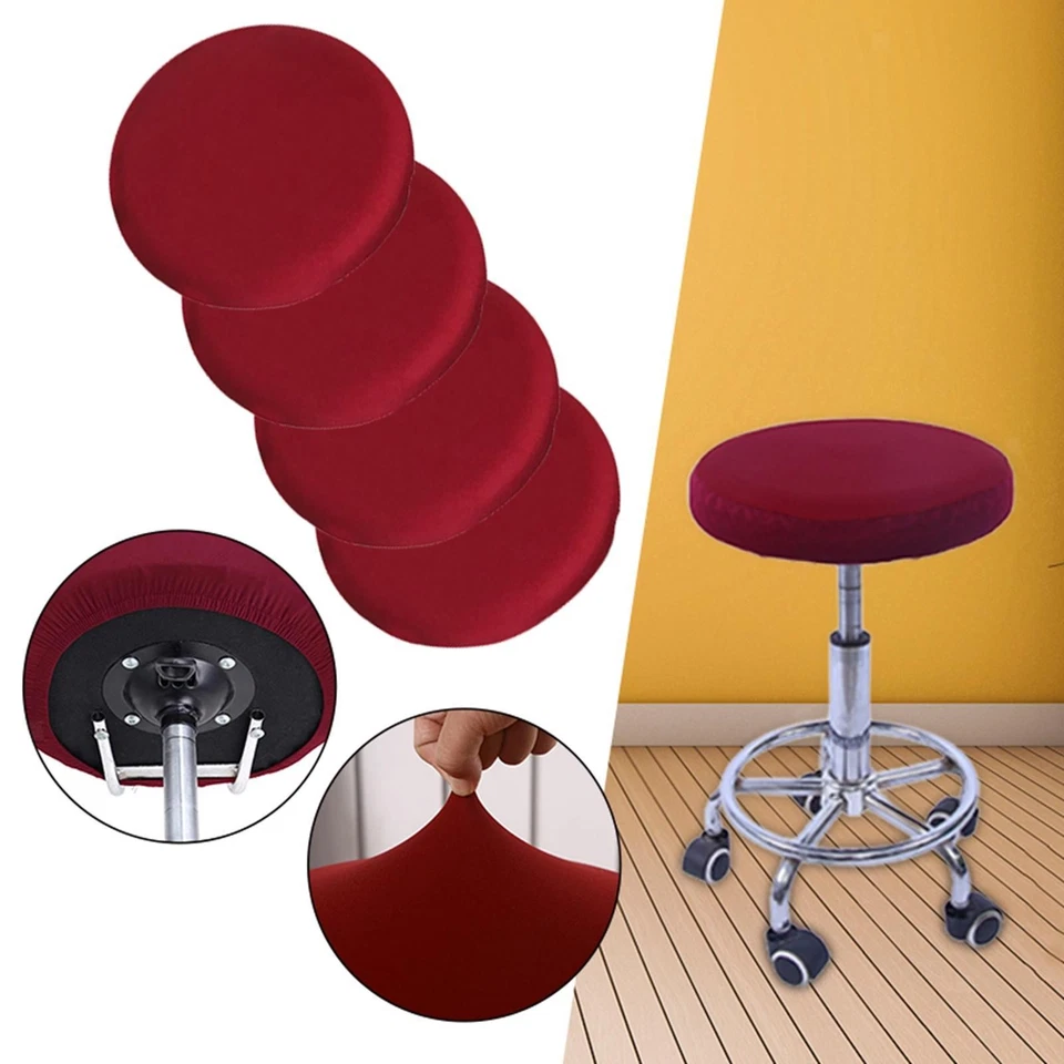 Bar Stool Covers Round Washable  Stool Slipcover for 12-18 inch  home and bar - Image 1 of 1