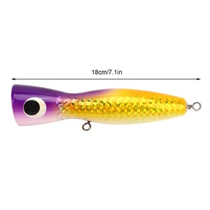 (03 Pourpre Jaune) Big Popper Leurre Pêche Popper Leurre 18cm 120g Attrayan - Imagen 1 de 12