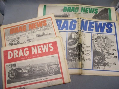 Lote De Colección Drag News de 4 Junio 1965 NHRA Drag Racing Hot Rods Gasser Foto 1 de 4