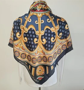 Vintage Silk Scarf Daughters Of The American Revolution DAR Const Hall 34x35 - Picture 1 of 9