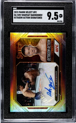 2023 Panini Select Ufc Shavkat Rakhmonov #OA-SHV Octagon Action Sigs. SGC 9.5 - Image 1 of 2