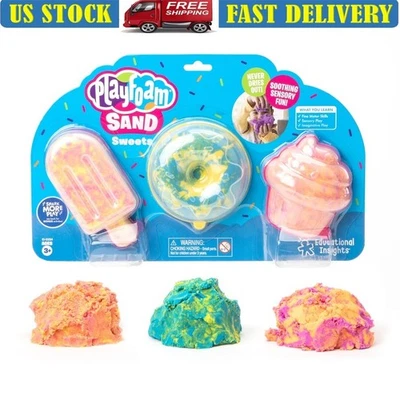 Dulces de arena de espuma de juego juguete sensorial niños edades 3 habilidades motoras finas creativas jugar EE. UU. Foto 1 de 4