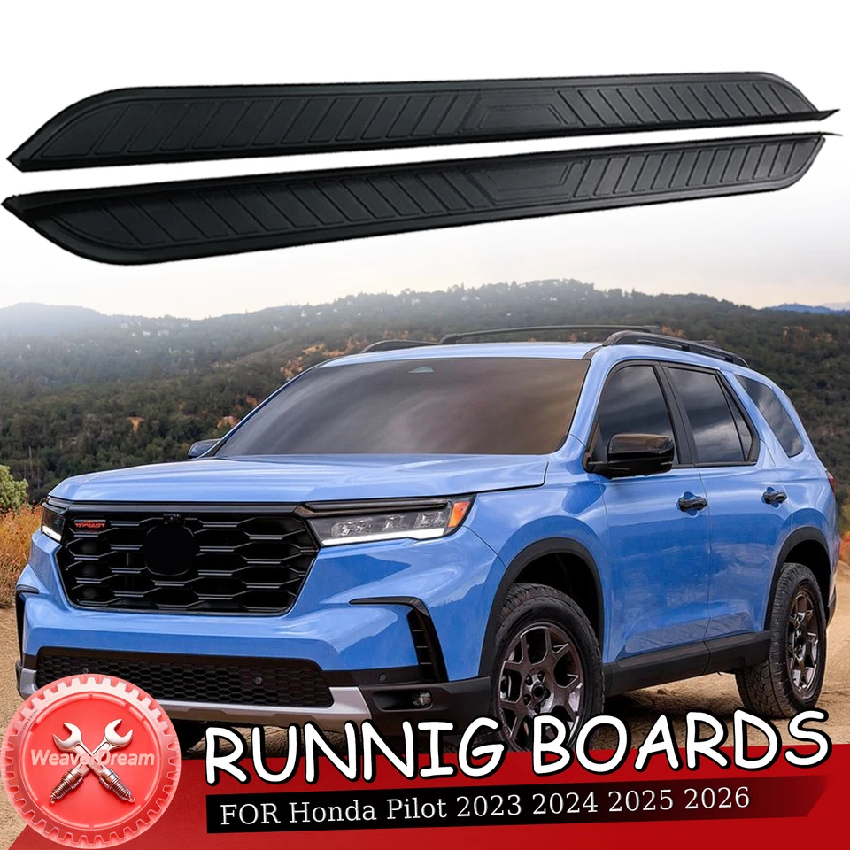 Tablas de correr de 600 lb aptas para Honda Pilot 2023-2026 barras Nerf negras Foto 1 de 4