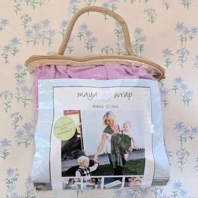Maya Wrap Ring Sling M 浅紫色棉孕妇婴儿淋浴 — 第 1/4 张图片