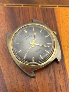 Vintage Timex Electric Dynabeat Gold Tone Watch 36mm - For Repair - Picture 1 of 5