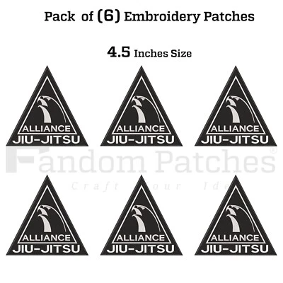 Small Alliance Bjj Embroidery Patches Jiujitsu Gi Patch Kimono Patch Pack of 12 - Image 1 of 4