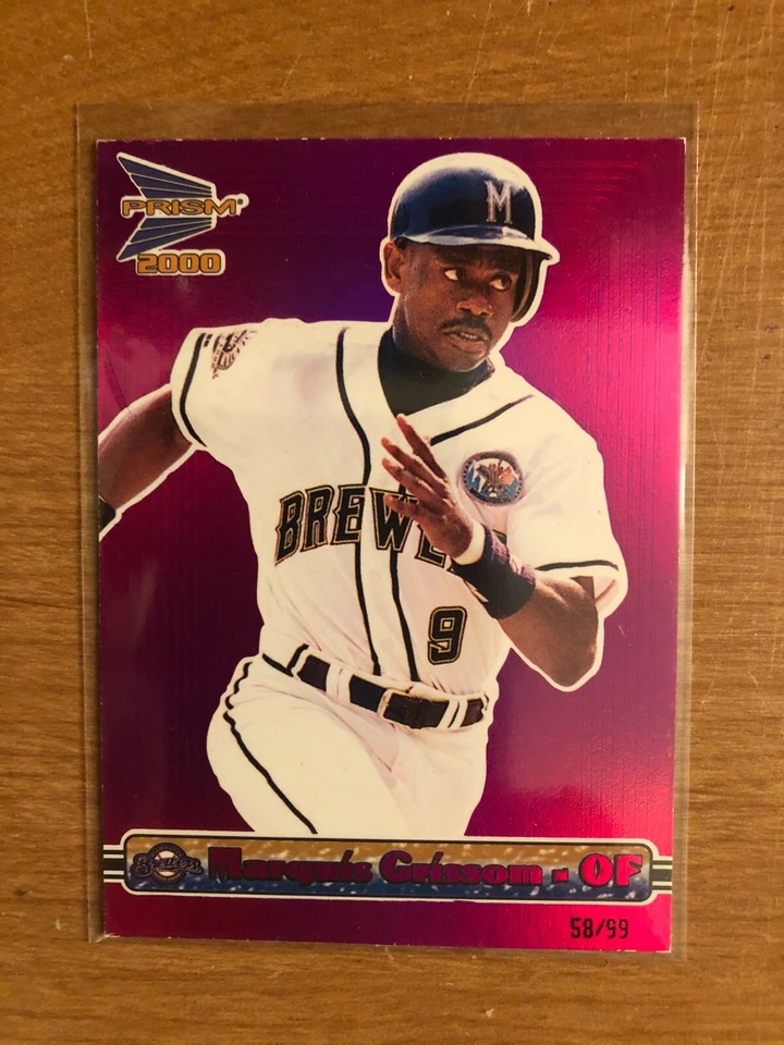 2000 Prism Purple Marquis Grissom Milwaukee Brewers 58/99 - Image 1 of 1