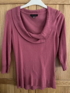 Dusky pink 3/4 length sleeve jumper - Coast size 8 - Picture 1 of 2