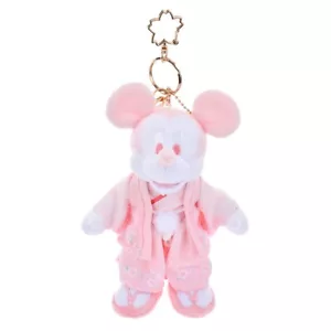 Japan Tokyo Disney Store Mickey Mouse Plush Key Chain Kimono Sakura 2025 Limited - Picture 1 of 5