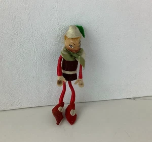 Antique Felt Christmas Elf Doll Figure 4" - Picture 1 of 8