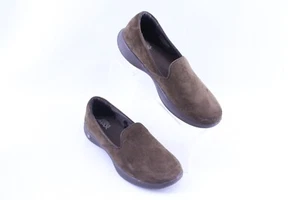 Skechers Goga Max Go Step Lite Slip On Brown Leather 14718 Womens Shoe Size 7 US - Picture 1 of 9