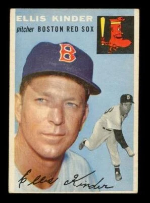Vintage 1954 Baseball Card TOPPS #47 ELLIS KINDER Pitcher Boston Red Sox - Image 1 of 2