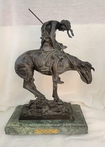 James Earle Fraser "End Of The Trail" Bronze Sculpture Indian on Horseback - Picture 1 of 8