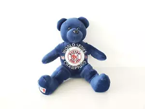 BOSTON RED SOX 2004 WORLD SERIES Team ML Beans 8" BLUE Teddy Bear MLB Beanie - Picture 1 of 5