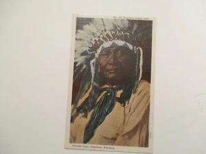 Postal Cheyenne Wyoming Frontier days an Arapahoe Indian Chief WY - Imagen 1 de 2