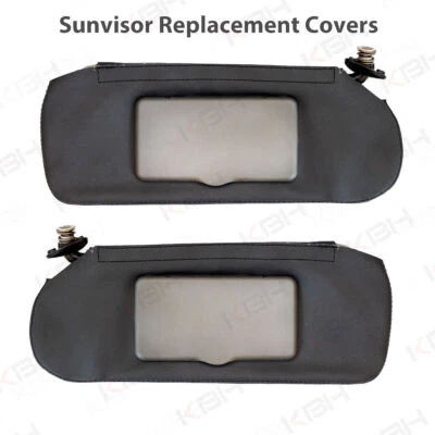 Sun Visor Vinyl Cover Protector Black for 1993-2002 Camaro Firebird Black Stitch - Image 1 of 4