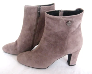 M By Bruno Magli Womens 40.5 Pascal Suede Taupe Ankle Booties New Without Box - Picture 1 of 11