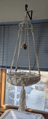 Macrame Hammock Handwoven Boho Cat Swing - Image 1 of 4