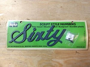 Vintage Mid Century Ky-Ko House Address Numbers Spell out letters sixty 60 - Picture 1 of 1
