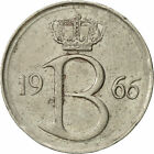 [#521495] Moneta, Belgio, 25 Centimes, 1966, Brussels, BB, Rame-nichel, KM:153.1