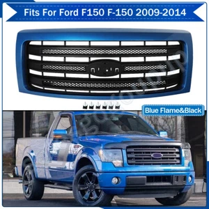 Front Bumper Grille SZ Blue Flame&Black For Ford F150 F-150 FX4 XLT 2009-2013 14 - Picture 1 of 9