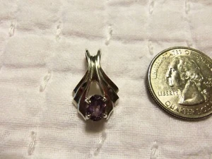 Sterling Silber und Amethyst Anhänger, Top Zustand - Bild 1 von 9